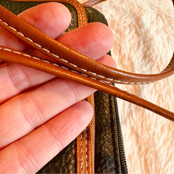 HUNTER GREEN KATHY LEE LEATHER COLLECTION CROSSBODY MESSENGER BAG GREAT - Picture 9 of 9